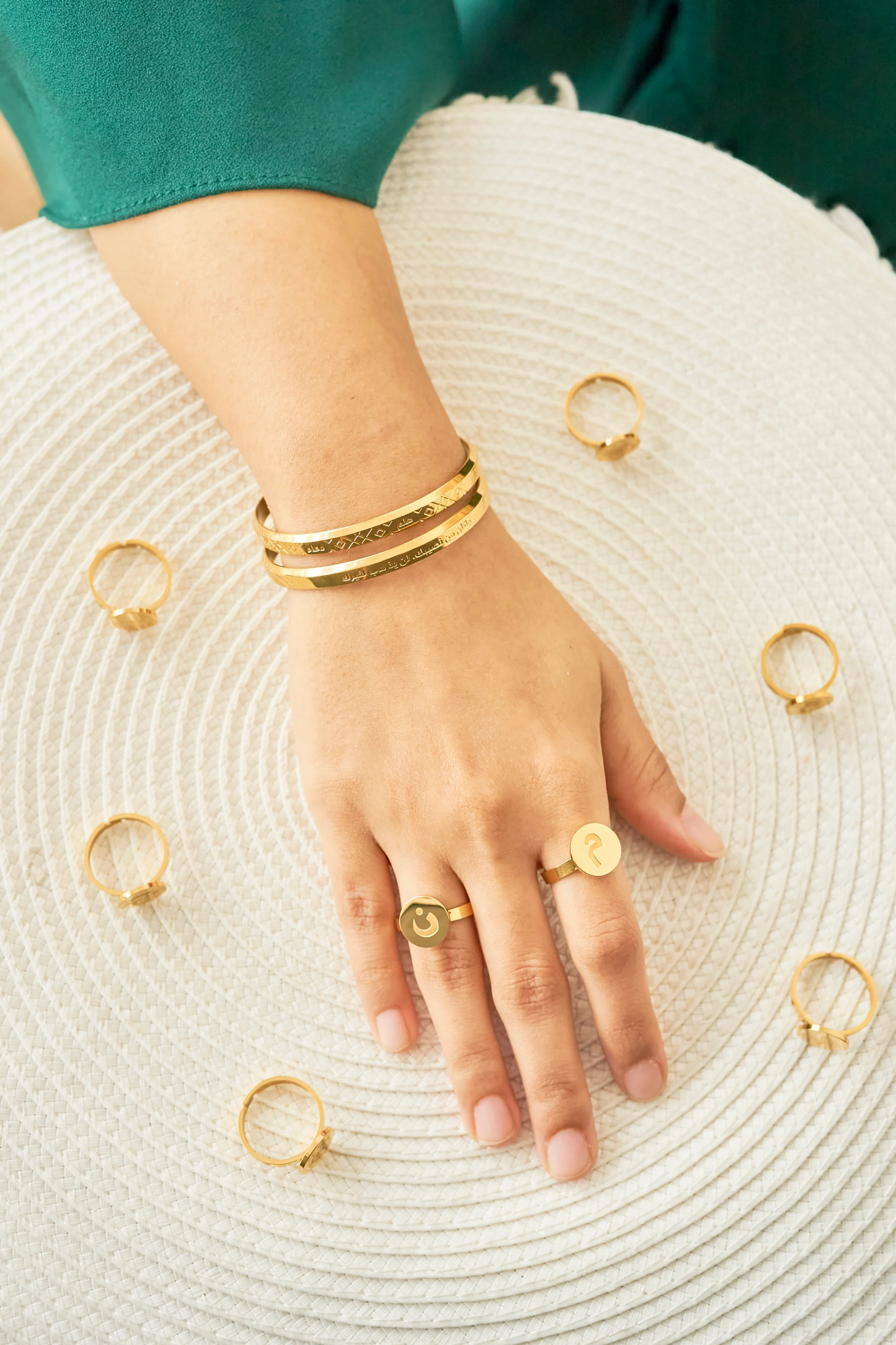Insignia Arabic Initial Ring Elaan
